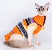 Оранжевый свитер с полосками